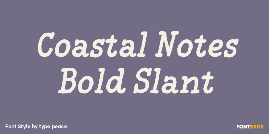Coastal Notes Bold Slant Poster