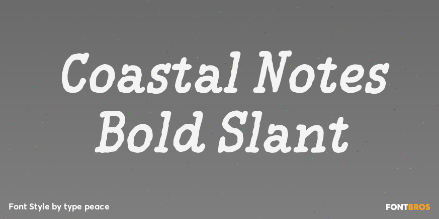 Coastal Notes Bold Slant Poster