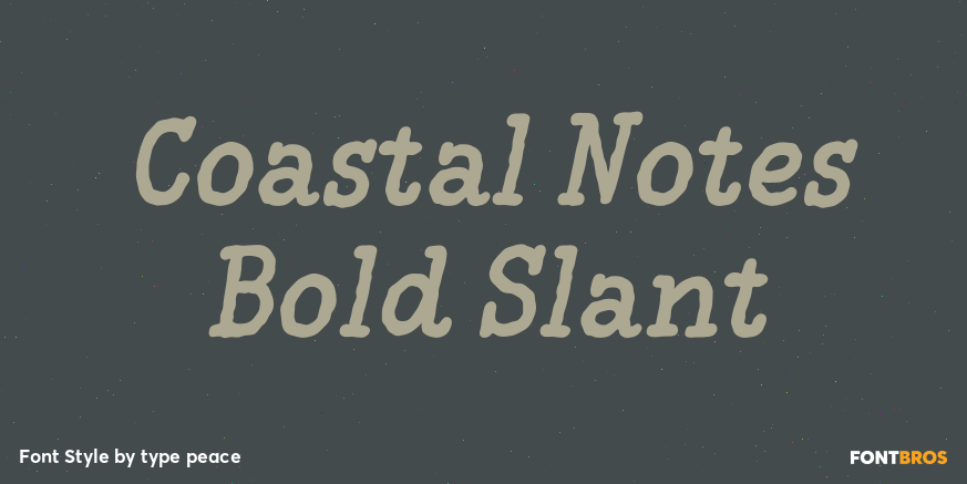 Coastal Notes Bold Slant Poster