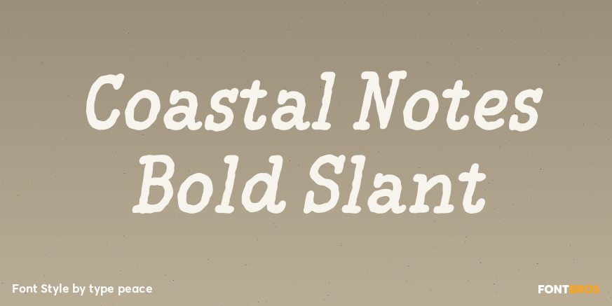 Coastal Notes Bold Slant Poster