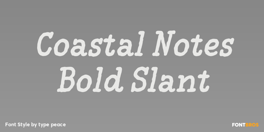 Coastal Notes Bold Slant Poster