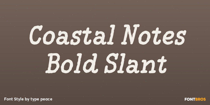 Coastal Notes Bold Slant Poster