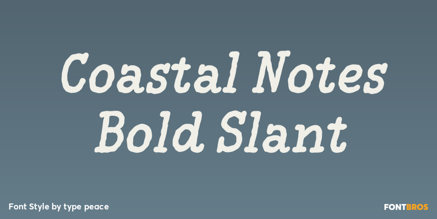 Coastal Notes Bold Slant Poster