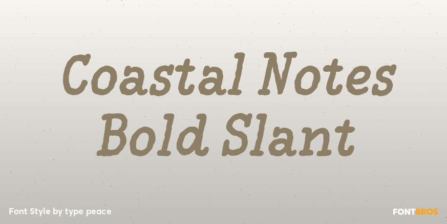 Coastal Notes Bold Slant Poster