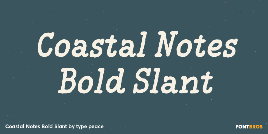 Coastal Notes Bold Slant Poster