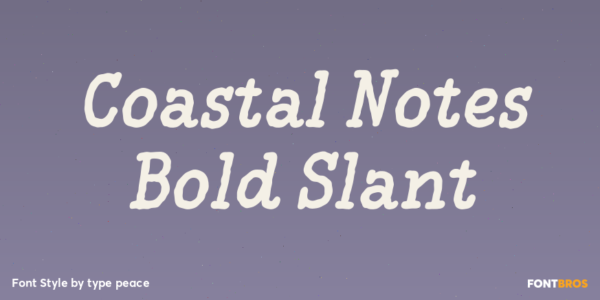 Coastal Notes Bold Slant Poster