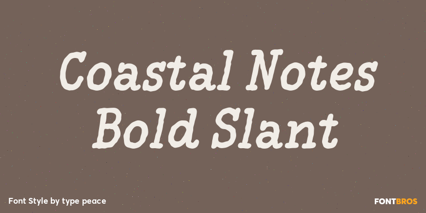 Coastal Notes Bold Slant Poster