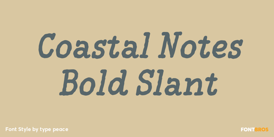 Coastal Notes Bold Slant Poster