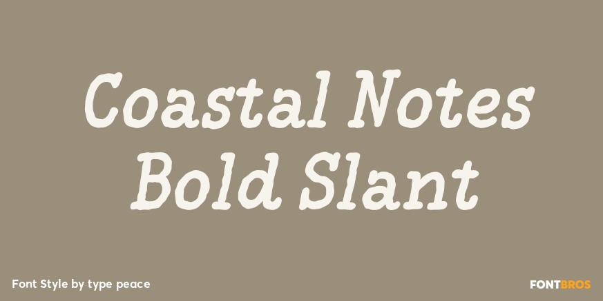 Coastal Notes Bold Slant Poster