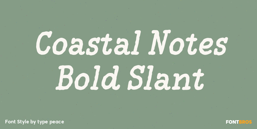Coastal Notes Bold Slant Poster
