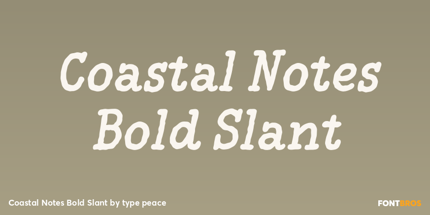Coastal Notes Bold Slant Poster