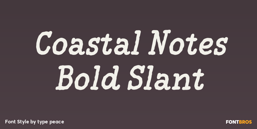 Coastal Notes Bold Slant Poster