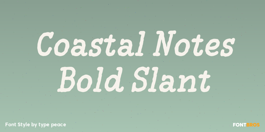 Coastal Notes Bold Slant Poster