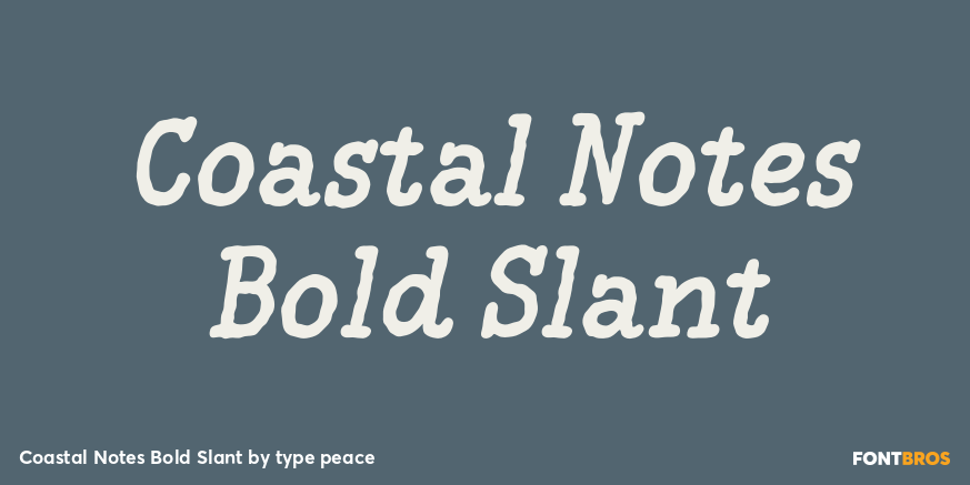 Coastal Notes Bold Slant Poster