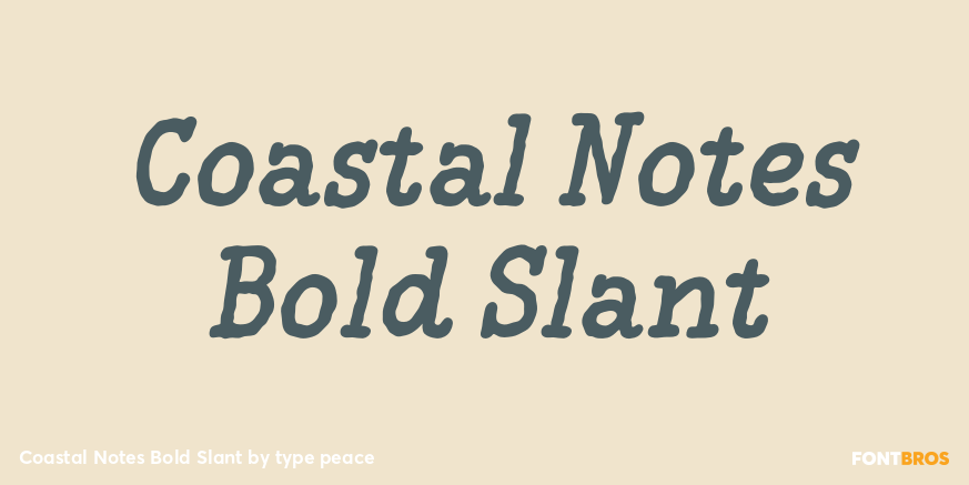 Coastal Notes Bold Slant Poster