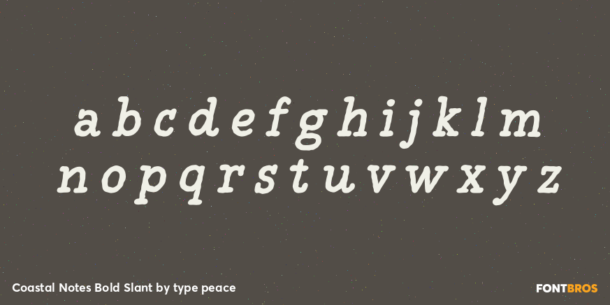 Coastal Notes Bold Slant Font Poster #1