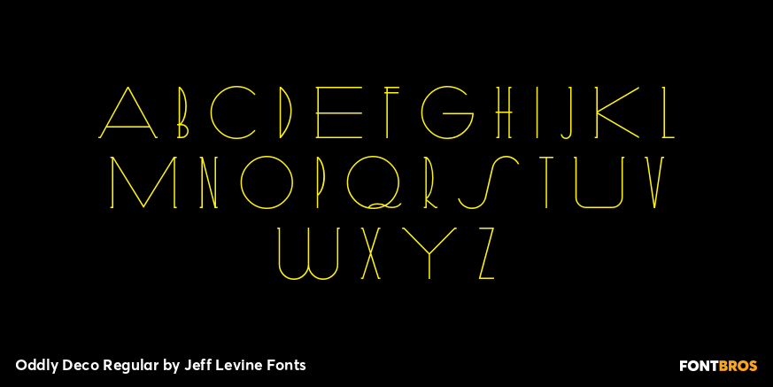 Oddly Deco Regular Font Poster #3