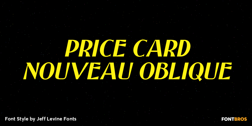 Price Card Nouveau Oblique Poster