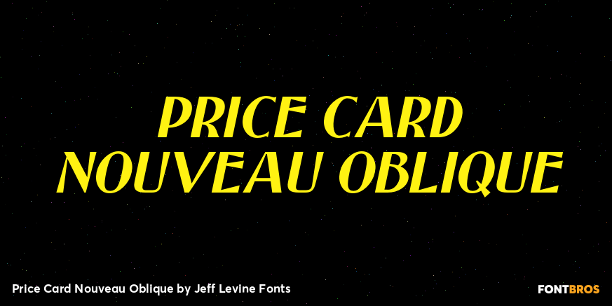 Price Card Nouveau Oblique Poster