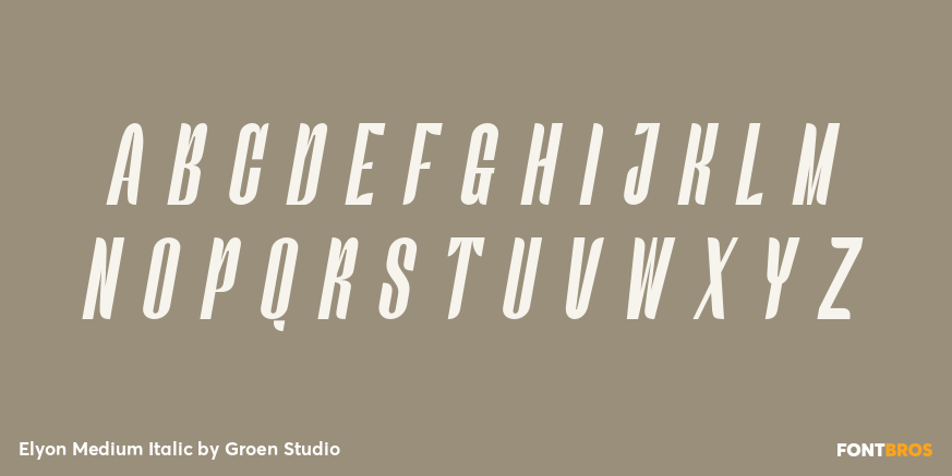 Elyon Medium Italic Font Poster #2