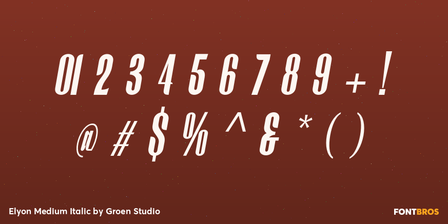 Elyon Medium Italic Font Poster #4