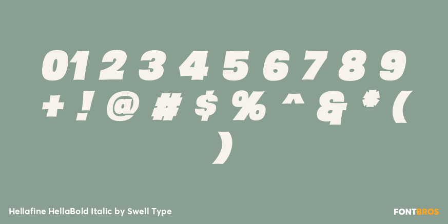 Hellafine HellaBold Italic Font Poster #1