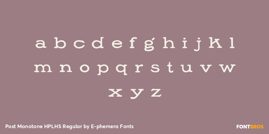 Post Monotone HPLHS Regular Font Poster #3