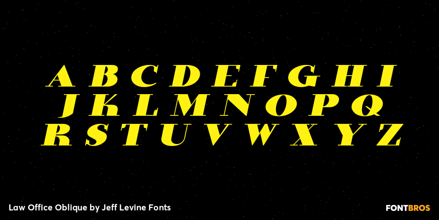 Law Office Oblique Font Poster #2