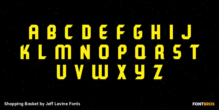 Shopping Basket Font Poster #2