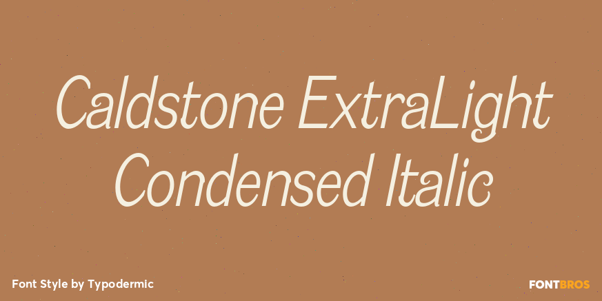 Caldstone ExtraLight Condensed Italic Poster
