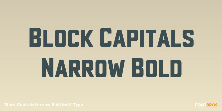 Block Capitals Narrow Bold Poster