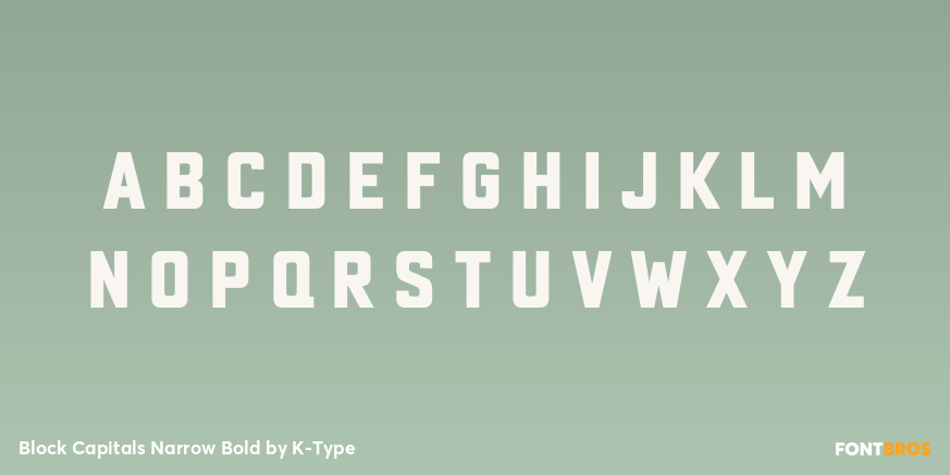 Block Capitals Narrow Bold Font Poster #3