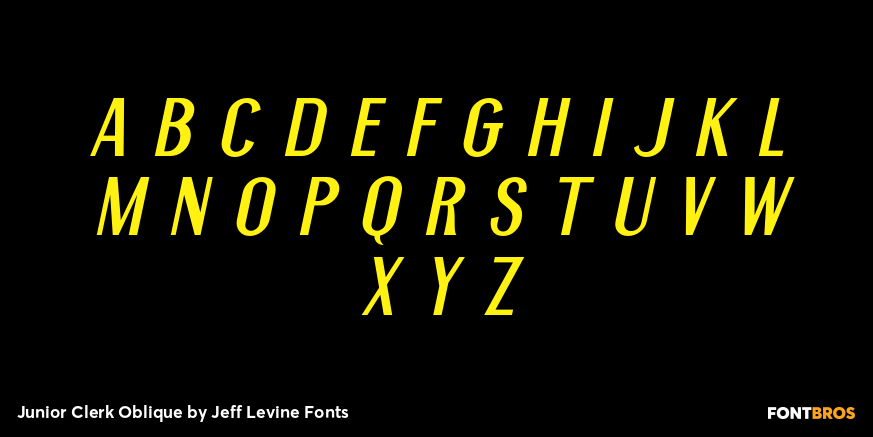 Junior Clerk Oblique Font Poster #2