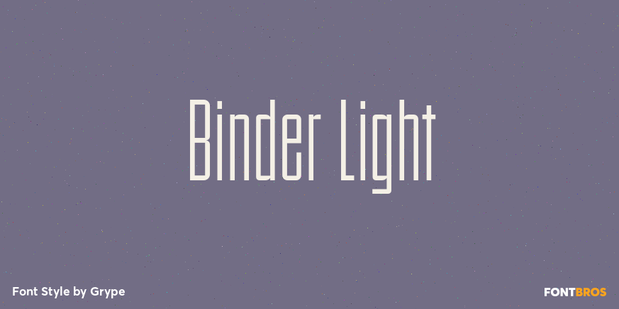 Binder Light Font Poster #1