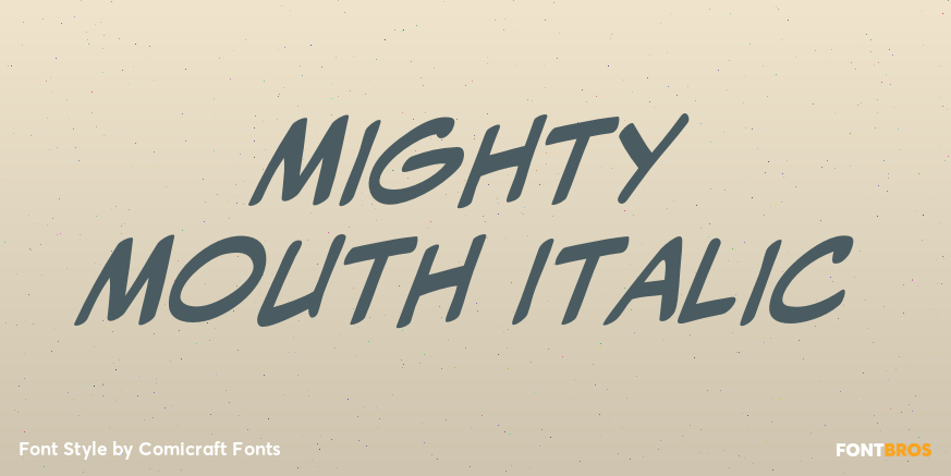 Mighty Mouth Italic Poster
