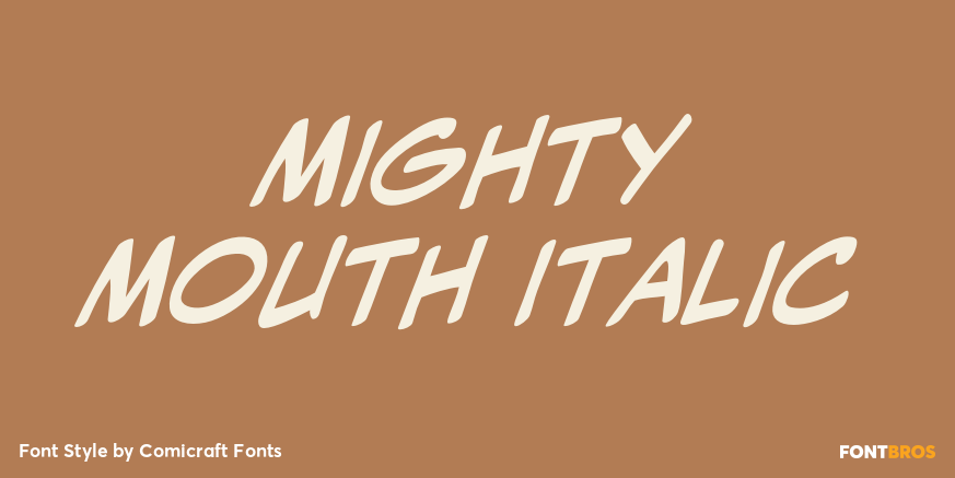 Mighty Mouth Italic Poster