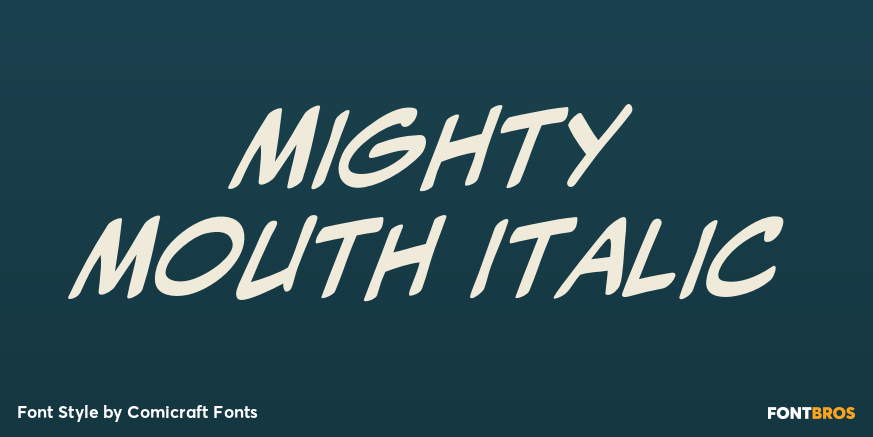 Mighty Mouth Italic Poster