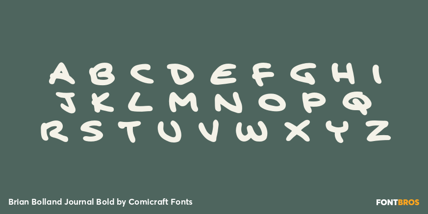 Brian Bolland Journal Bold Font Poster #3