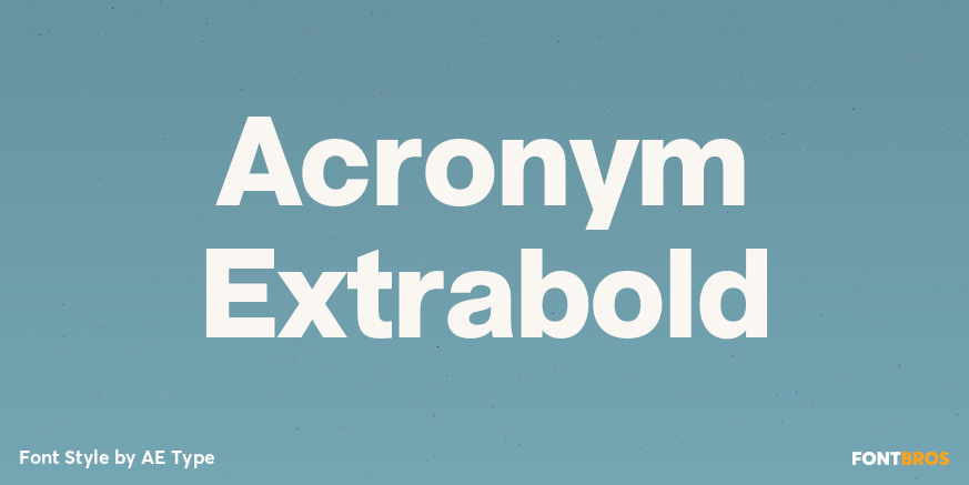 Acronym Extrabold Poster