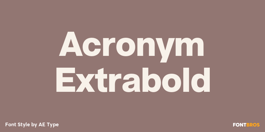 Acronym Extrabold Poster