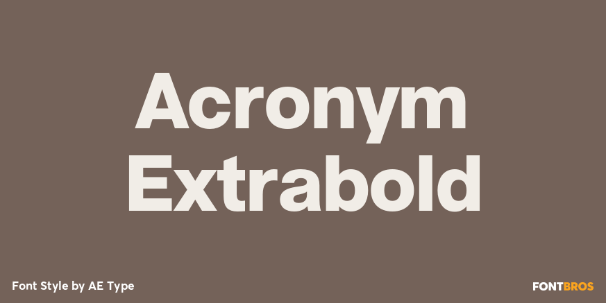 Acronym Extrabold Poster