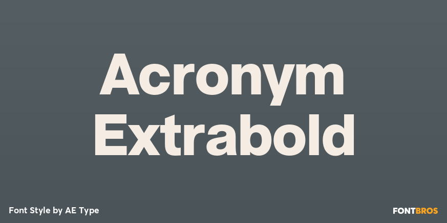 Acronym Extrabold Poster