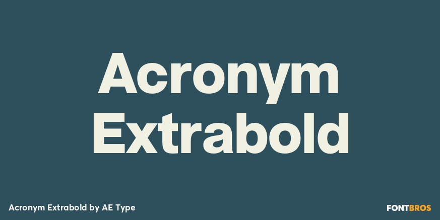 Acronym Extrabold Poster