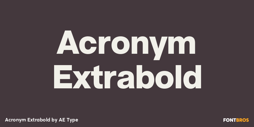 Acronym Extrabold Poster