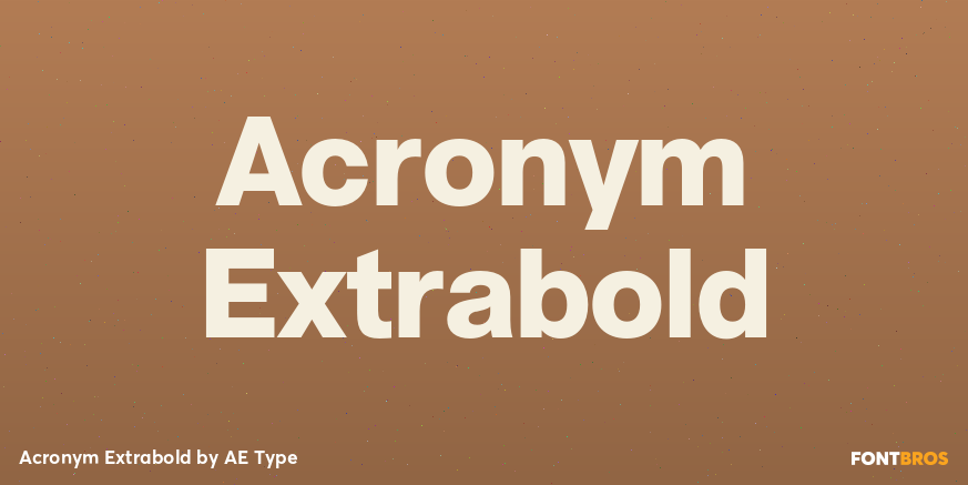Acronym Extrabold Poster