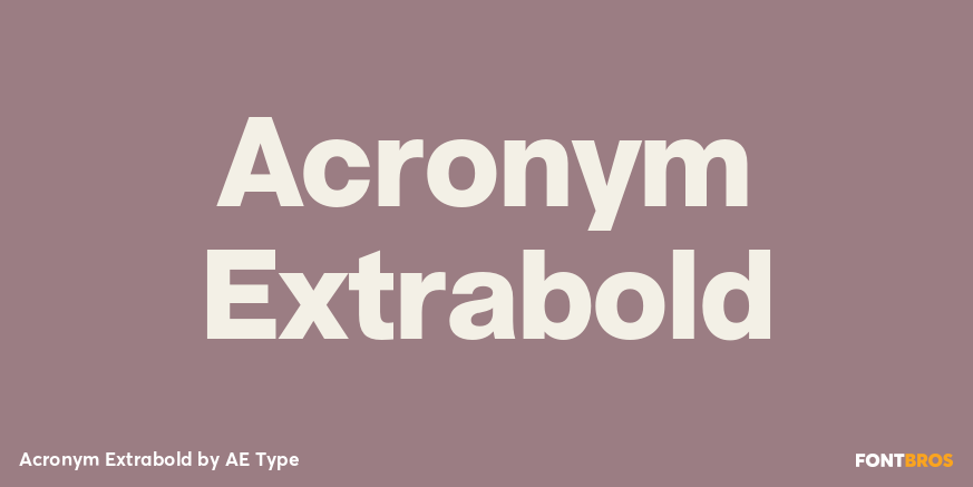Acronym Extrabold Poster