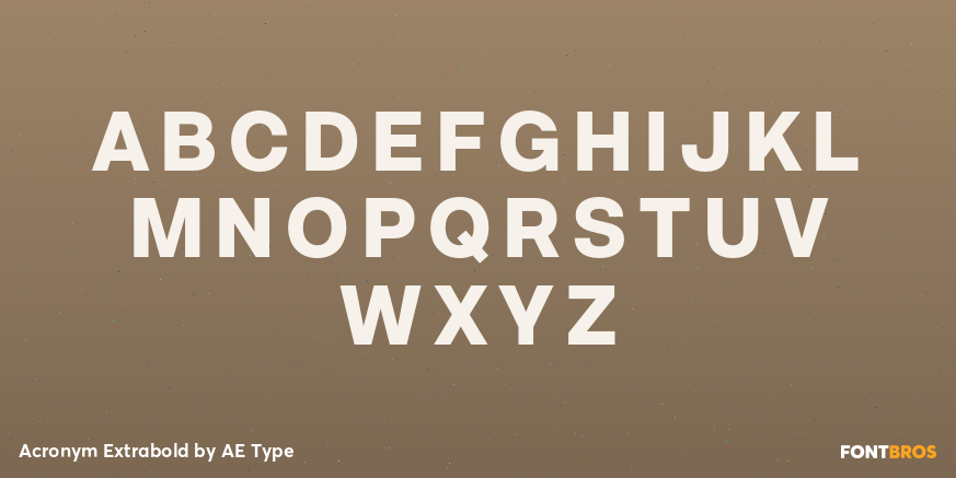 Acronym Extrabold Font Poster #2