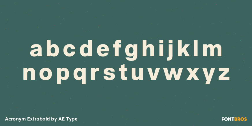 Acronym Extrabold Font Poster #3