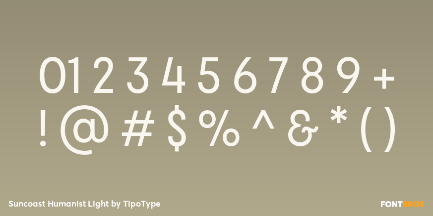 Suncoast Humanist Light Font Poster #4