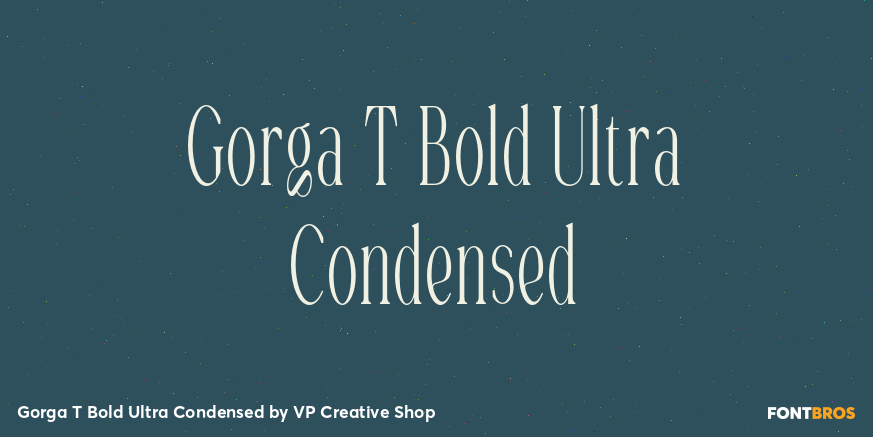 Gorga T Bold Ultra Condensed Font Poster #1